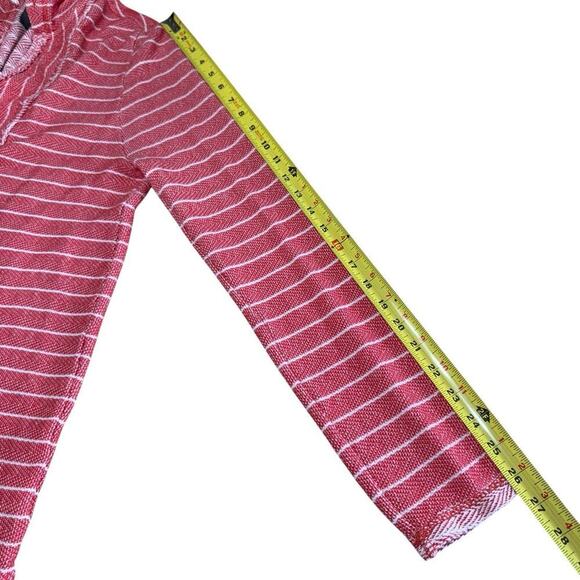 Natural Reflections Womens Size L Orange Striped Hibiscus Pulliver Hoodie - Picture 10 of 11